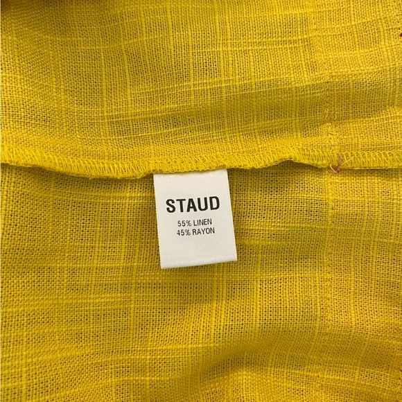 Staud Sonny Fringed Linen-Blend Mini Dress - Picture 8 of 10